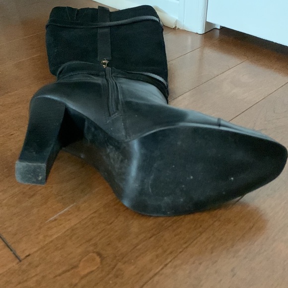 Tommy Hilfiger Frita Black Leather & Suede 
Tall Dress Boots Sz. 9M - Picture 4 of 7